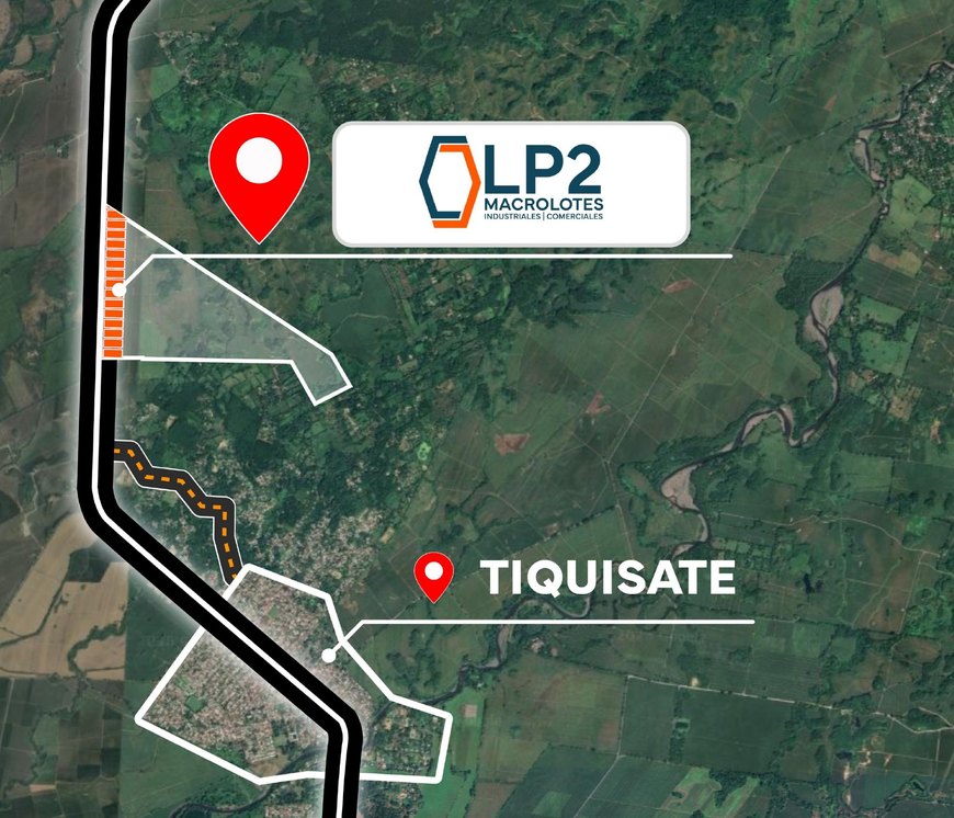 Ubicación de La Prosperidad 2 Macrolotes en la entrada de Tiquisate